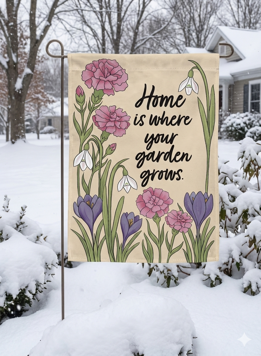 Home Is Where Your Garden Grows Garden Flag