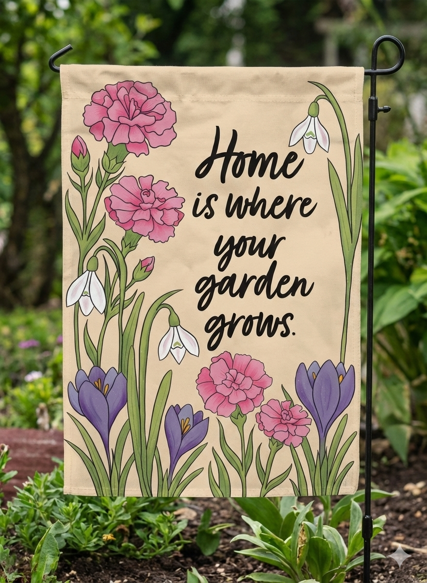 Home Is Where Your Garden Grows Garden Flag