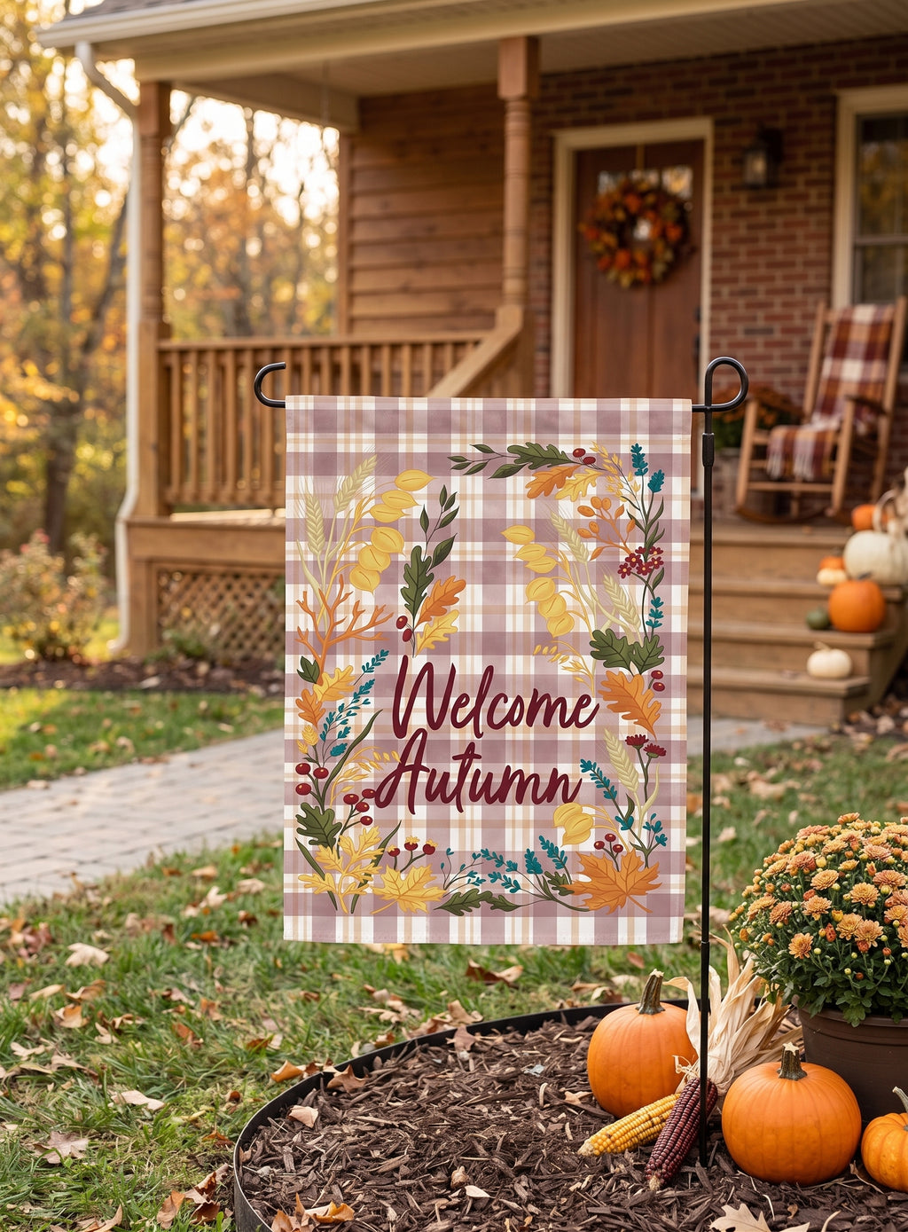 Welcome Autumn Garden flag