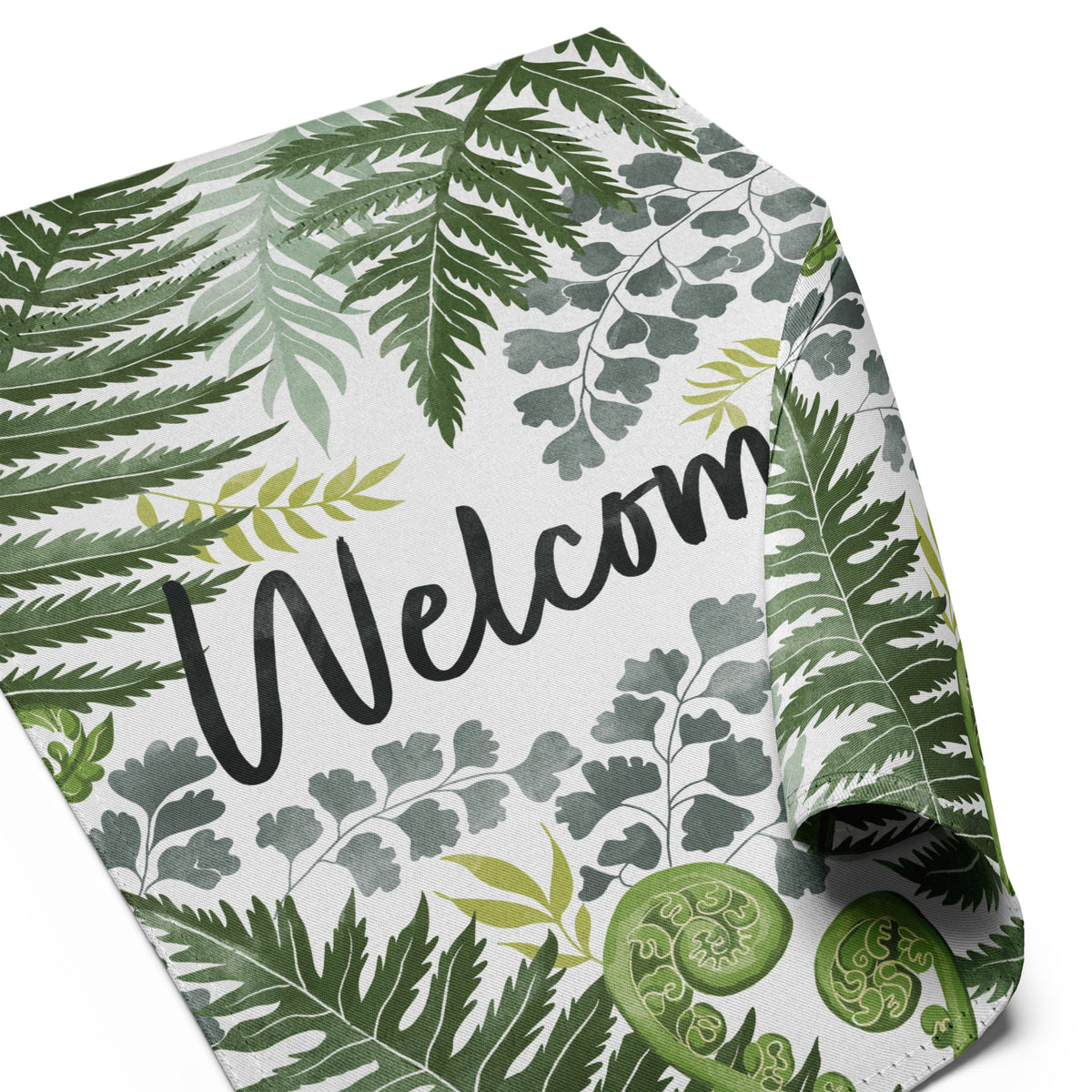 Fresh Fern Welcome Garden Flag