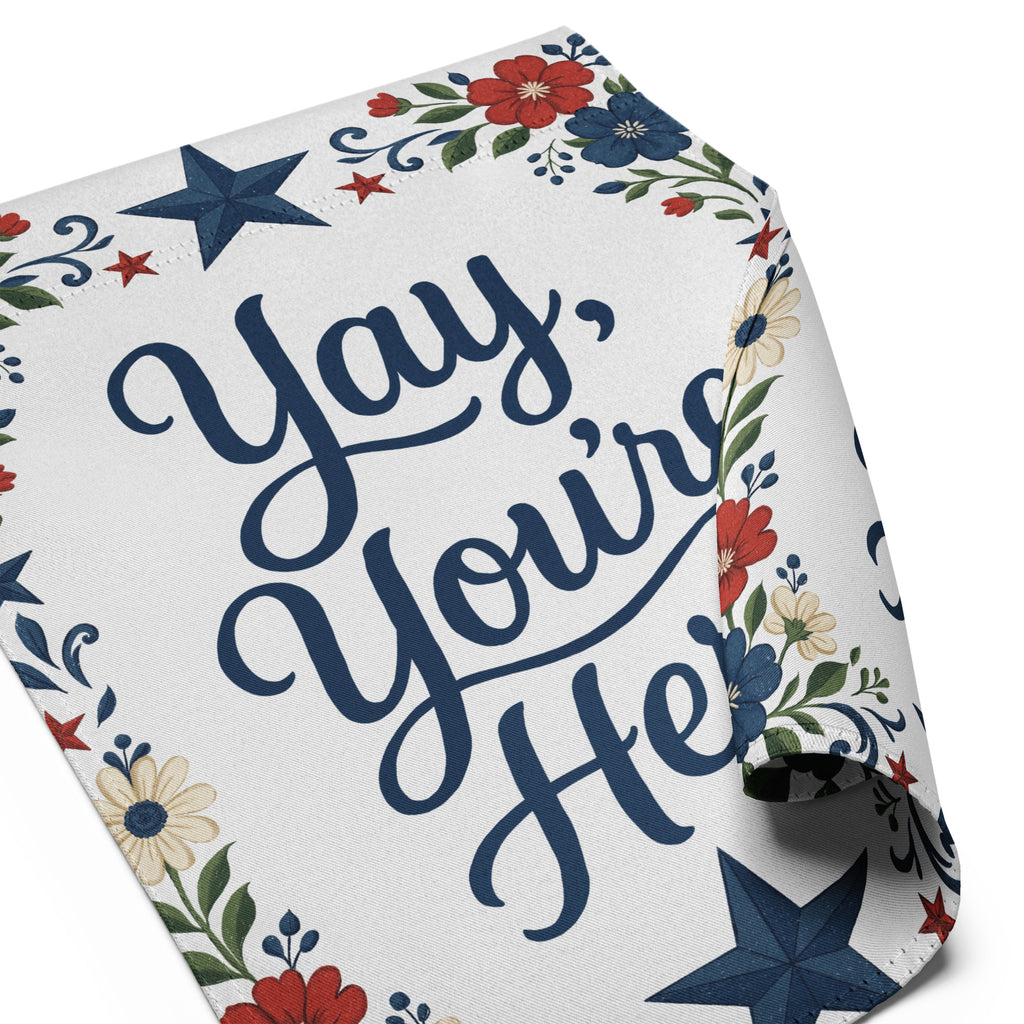 Red, White & Bloom Welcome Garden Flag