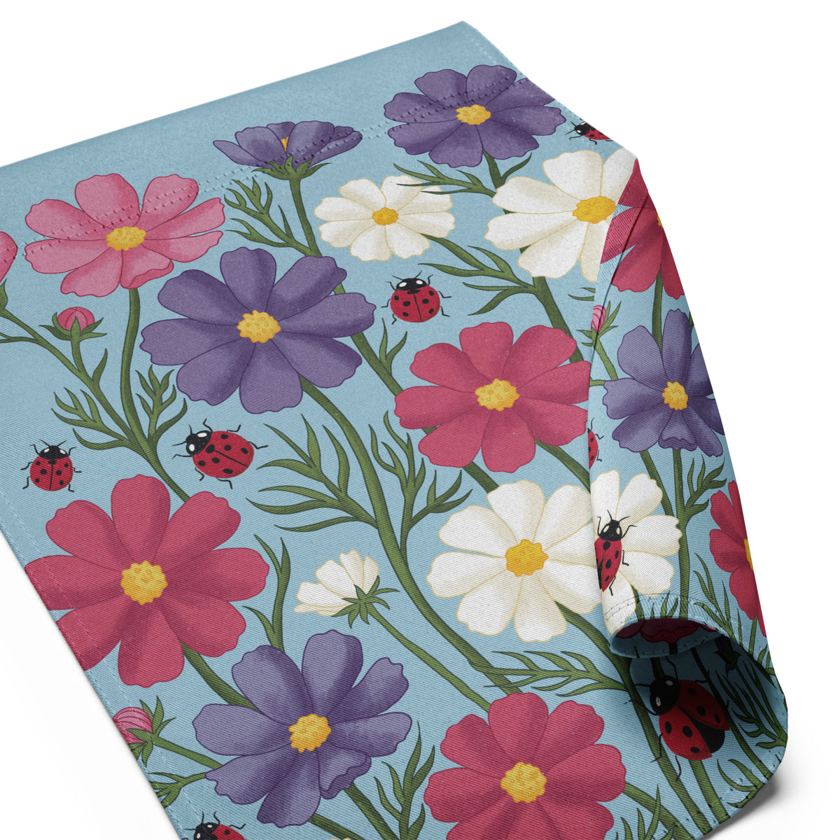 Cosmos & Ladybugs Garden Flag