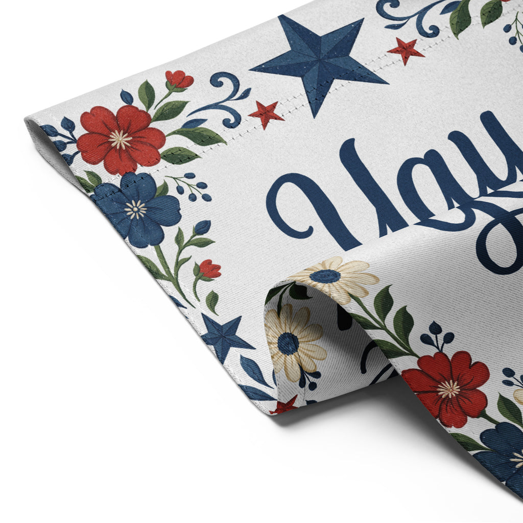 Red, White & Bloom Welcome Garden Flag