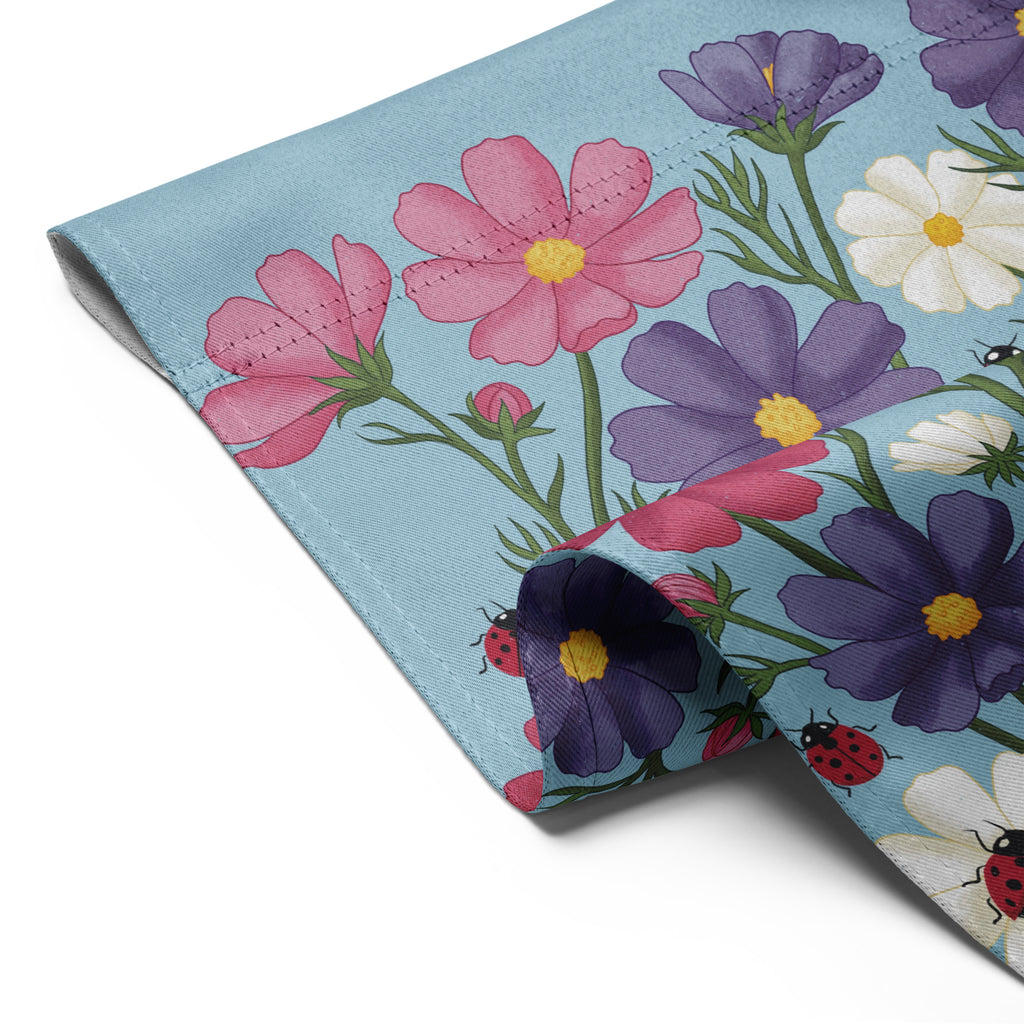 Cosmos & Ladybugs Garden Flag
