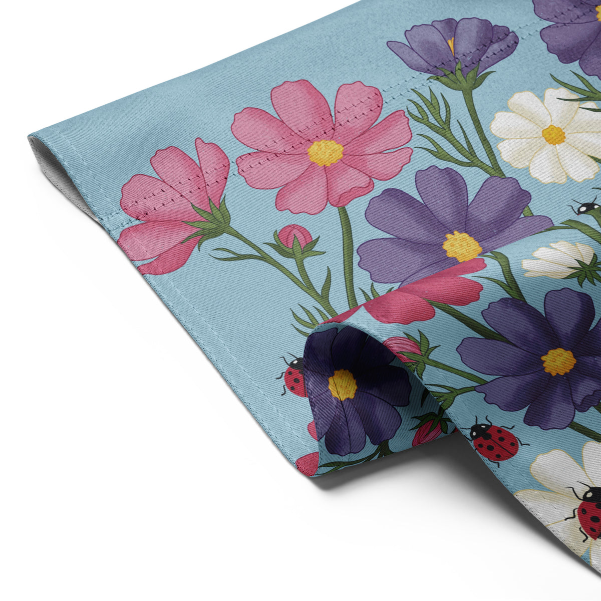 Cosmos & Ladybugs Garden Flag